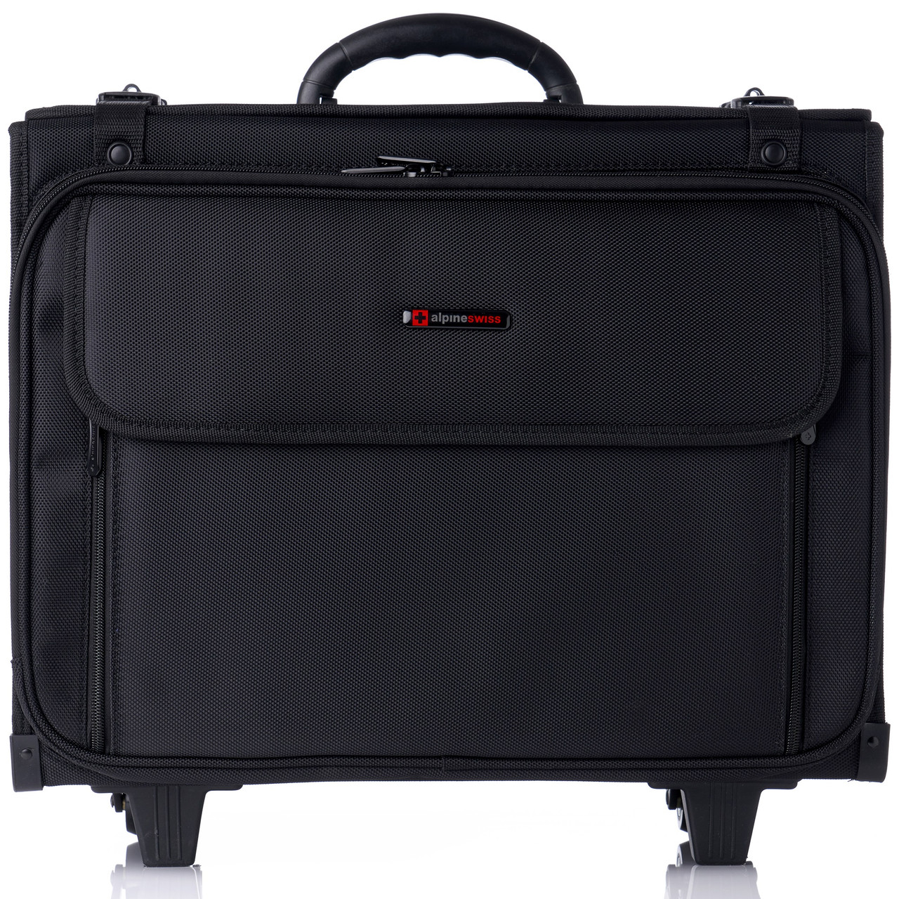 Alpine Swiss Rolling Briefcase | Laptop Bag For Men & Women | Hard